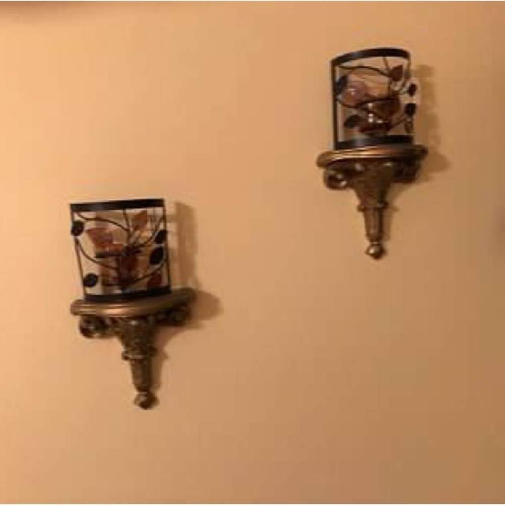 Wall sconces with candle